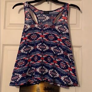 Aztec patterned tank top